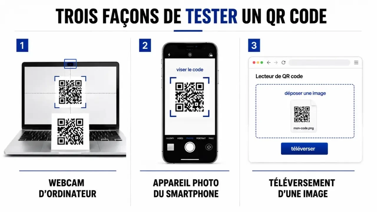 QR code test : tester un QR code avec webcam, mobile et image