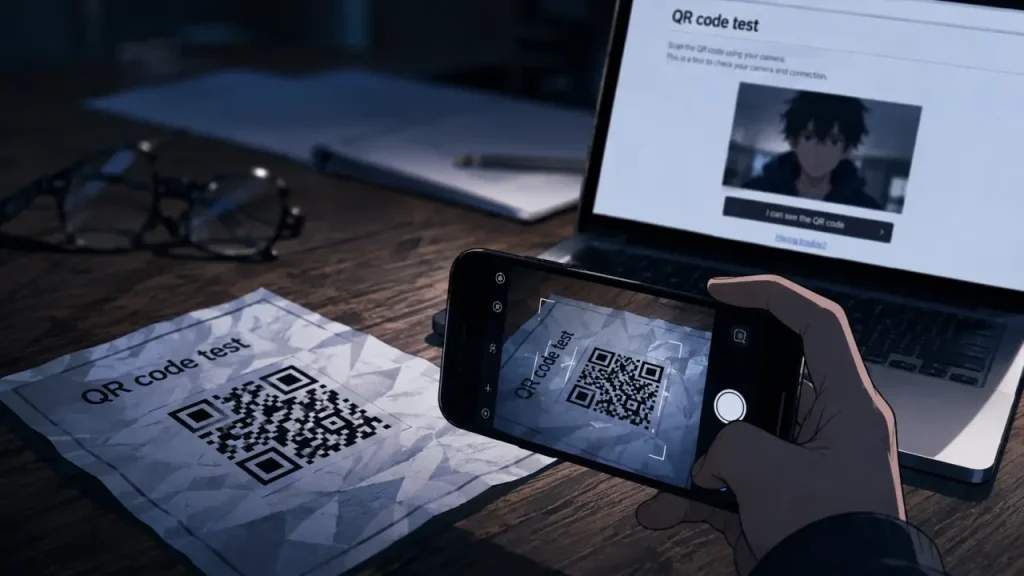 Tester un QR code avant diffusion : webcam, image et URL à contrôler