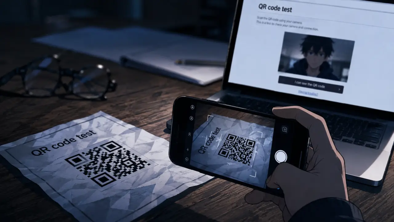 qr code test à vérifier avec webcam et URL
