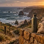 Voyage responsable Algarve : sentier Costa Vicentina, gourde réutilisable, océan Atlantique