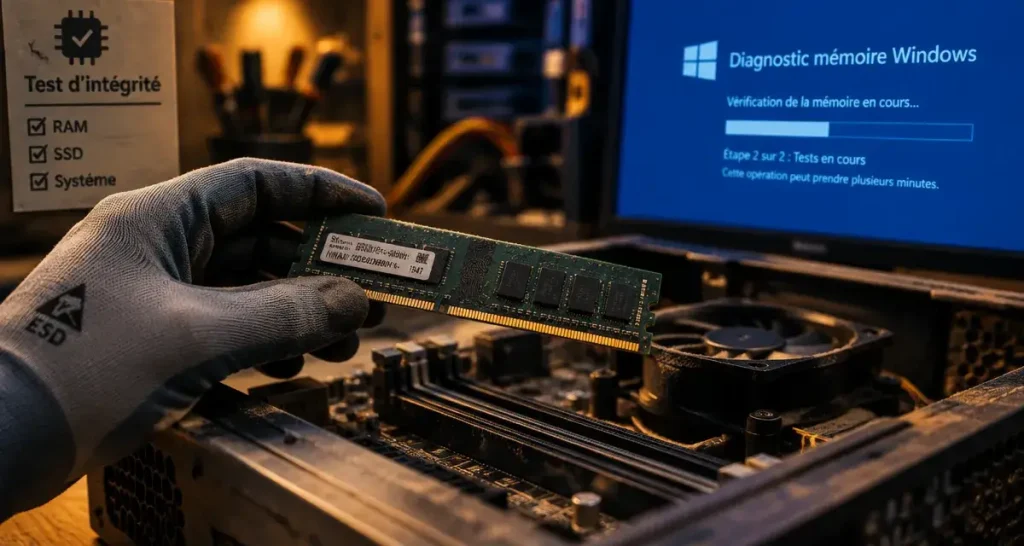 Tester la mémoire vive d’un PC : 5 passes pour repérer les erreurs intermittentes